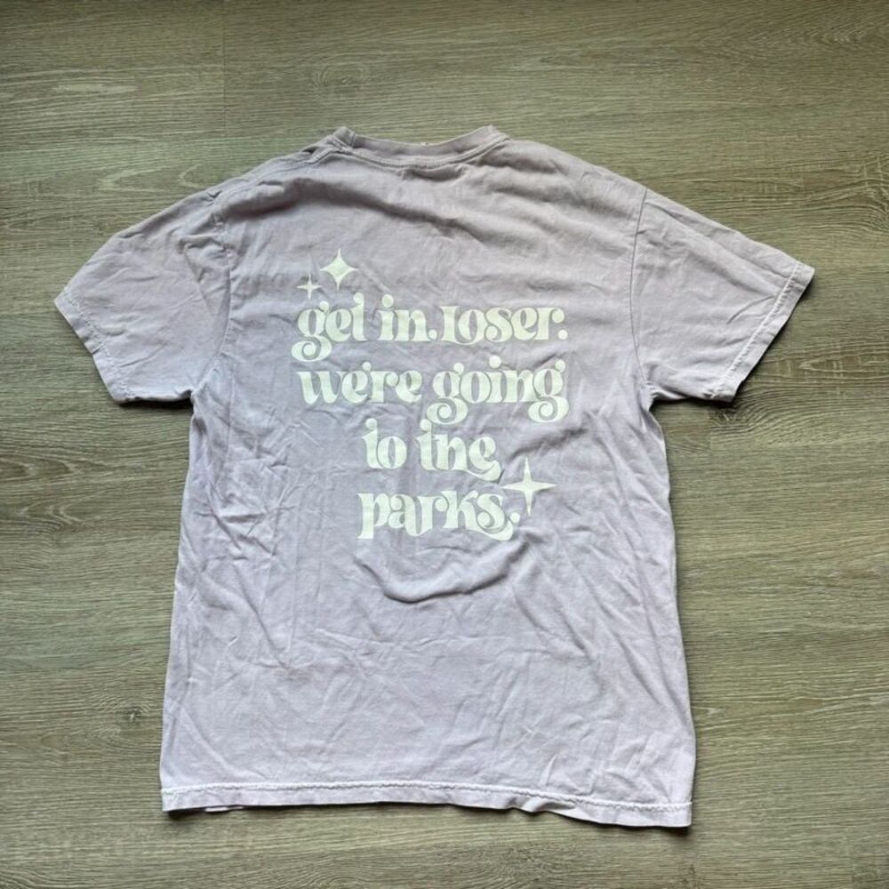 Comfort Colors Mean Girls Disneyland Purple Women’s Size Medium Shirt